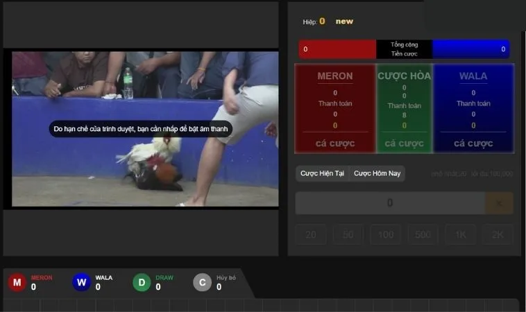 Giao diện cá cược Đá Gà Sabong OnBet